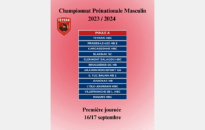 Championnat PréNationale Masculin 2023 / 2024